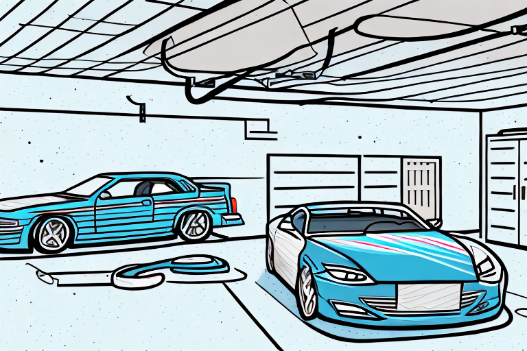 A garage with soundproofing materials installed