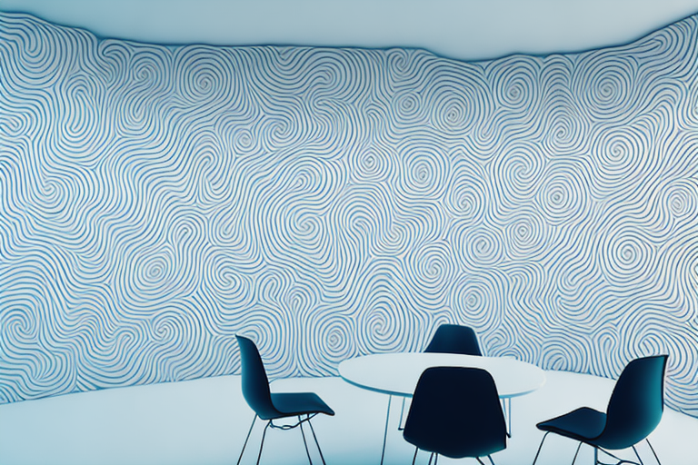 A room with acoustic panels on the walls