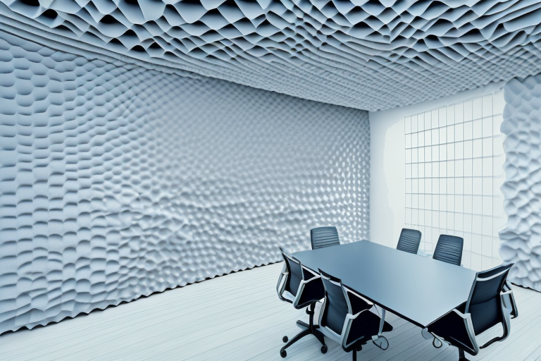 A room with soundproofing materials
